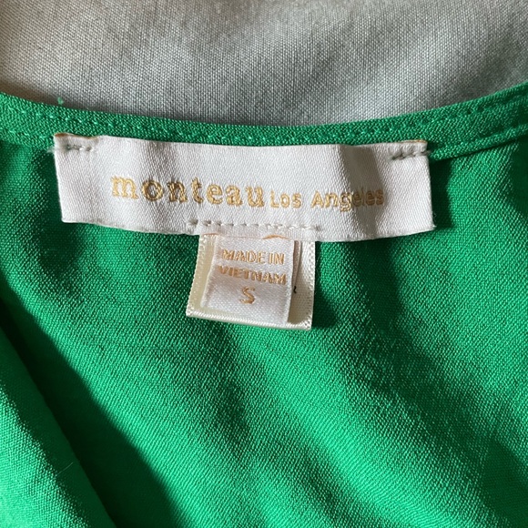 Green ruffle sleeve mini dress - Picture 5 of 6